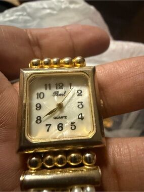 Pearl Gold and Silver Beaded Bracelet Watch